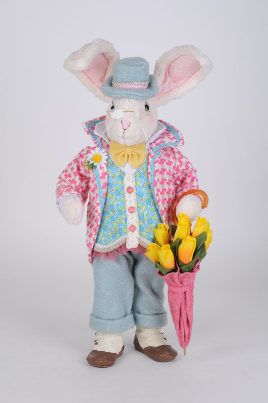 Karen Didion Easter Floral Umbrella Bunny