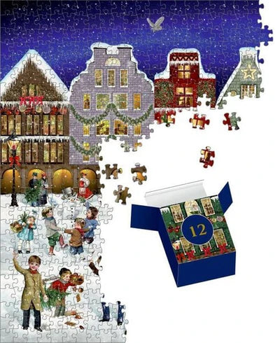 Winter Evening in the Town Advent Calendar Jigsaw Puzzle