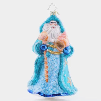 Christopher Radko St. Nick's Nautical Noel Glass Christmas Ornament