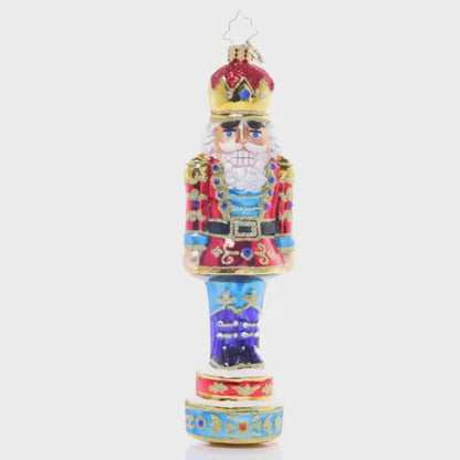 Christopher Radko Royal Elegance Nutcracker Glass Christmas Ornament