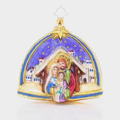 Christopher Radko Two Scenes of the Savior Glass Christmas Ornament