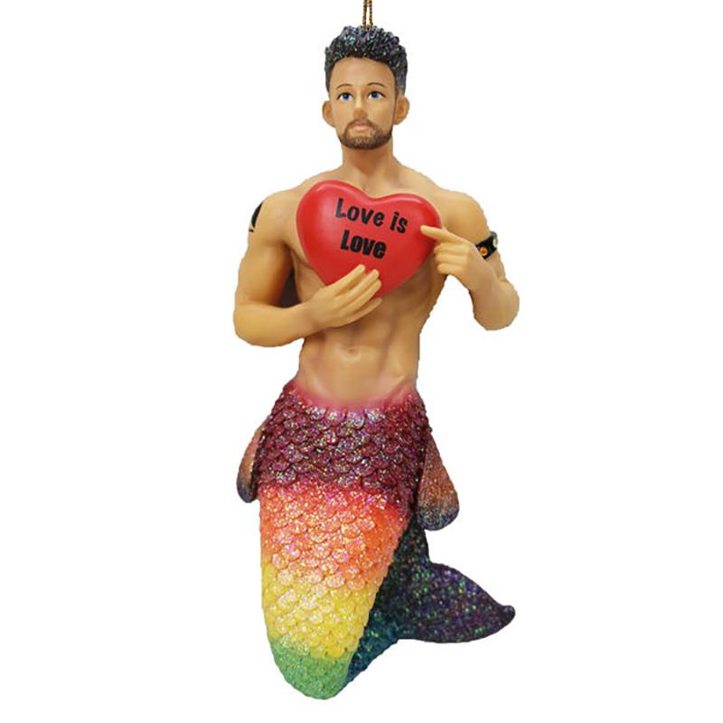 December Diamonds Love is Love Limited Edition Merman Ornament