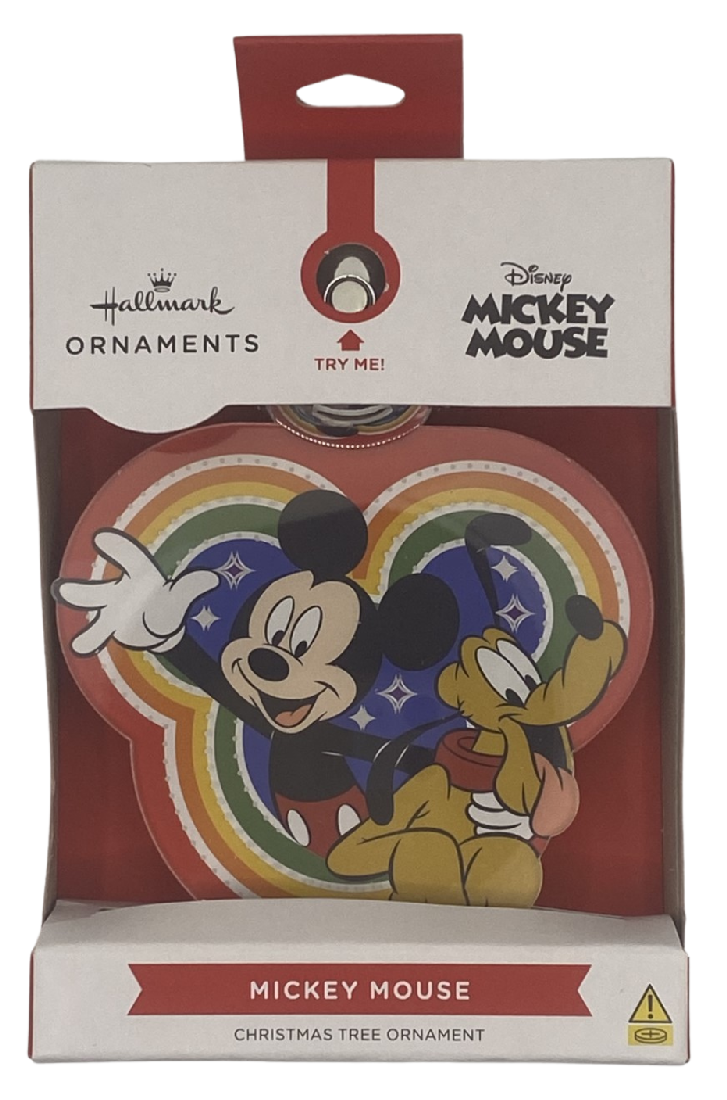 Hallmark Disney Mickey Mouse & Pluto Light-Up Christmas Ornament