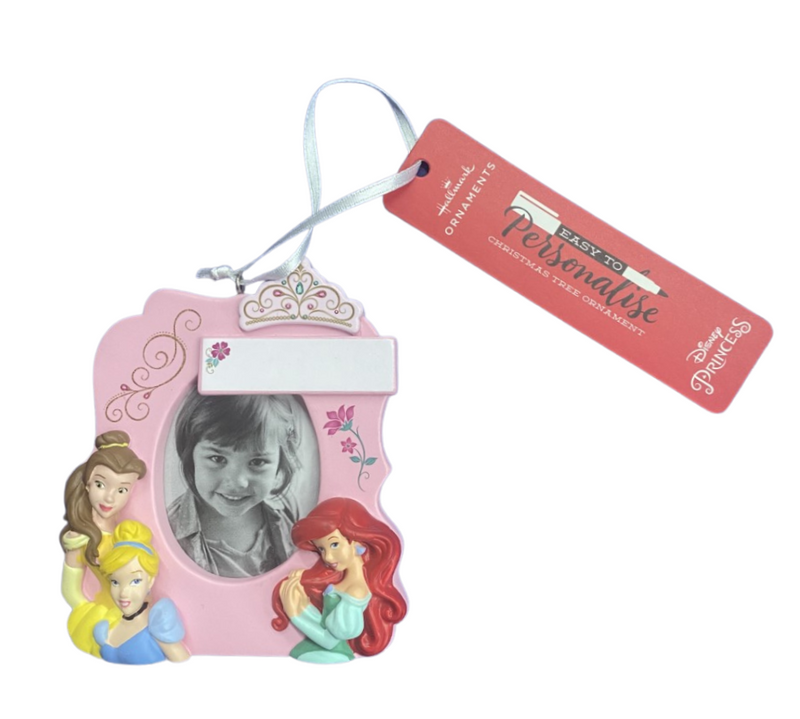 Disney Princess Photo Holder Personalized Christmas Ornament
