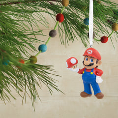 Nintendo Super Mario with Mushroom Hallmark Resin Ornament