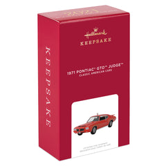 1971 Pontiac GTO Judge Classic American Cars Metal 2021 Hallmark Keepsake Ornament