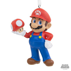 Nintendo Super Mario with Mushroom Hallmark Resin Ornament